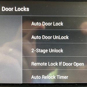 Door Locks menu