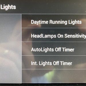 Lights settings