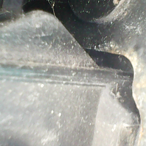 Rear hatch button area rust
