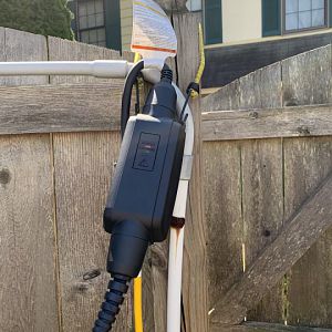 240V charger connection Town-Home Patio to Parking Space