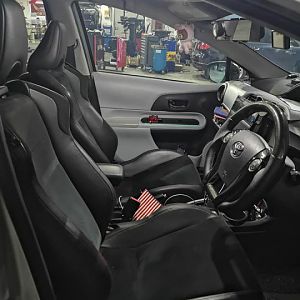 BRZ/FRS/86 Seats on Prius C/Aqua NHP10