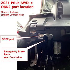 2021 Prius OBD2 Port Location