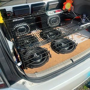 14 speakers and 4 subs - all JL Audio 1,800 RMS watts