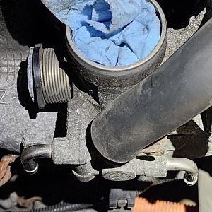 throttle body coolant hose origin points