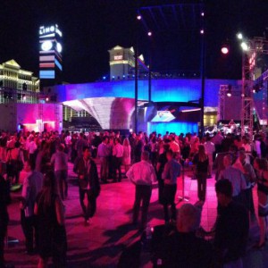 On the roof of the Linq