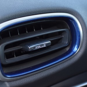 Prius vent with blue trim