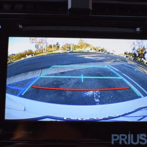 Backup camera with embedded lines