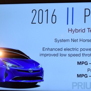2016 Prius HP & MPG Details