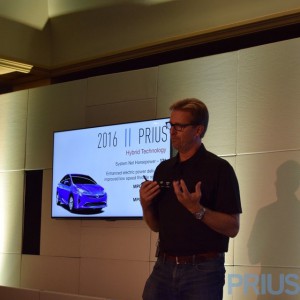 Dave Lee introducing 2016 Prius