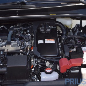 2016 Prius engine with cover removed